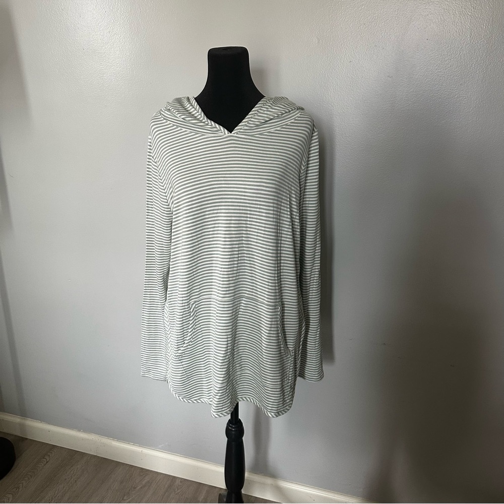 Market & Spruce Sage and cream Knit Top